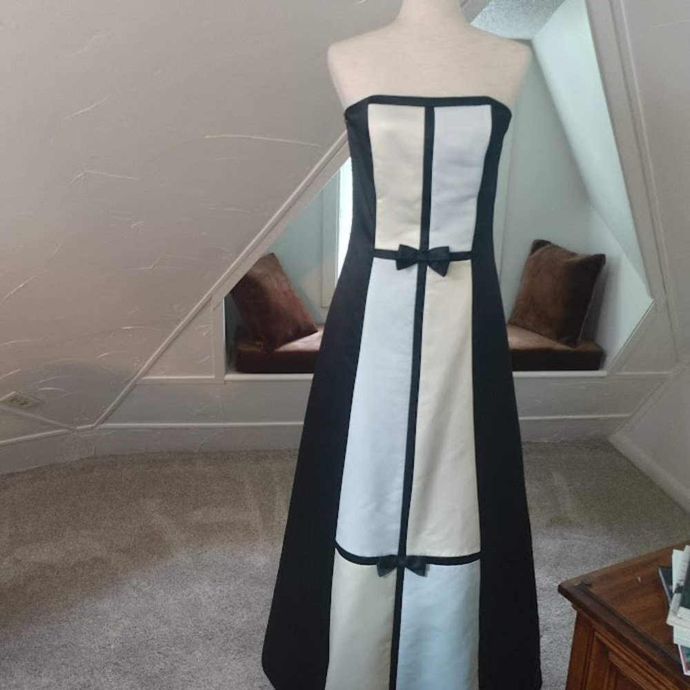 Vintage Jessica McClintok Barbiecore Satin Colorbĺock prom Formal
